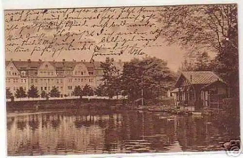 03655 Feldpost Ak Annaberg i. Erz. Teichpartie 1916