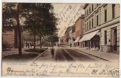 04364 Ak Crefeld Südwall Strassenmotiv 1905