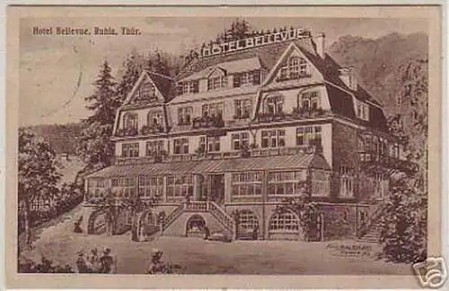 04751 Ak Hotel Bellevue Ruhla Thüringen 1923