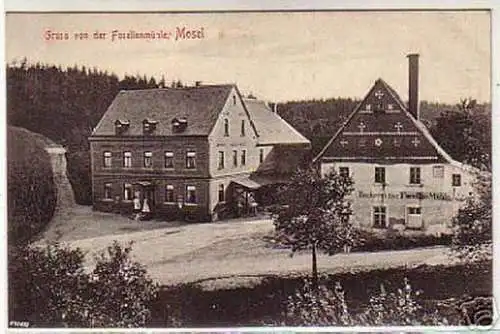 04704 Ak Gruß von der Forellenmühle Mosel 1907