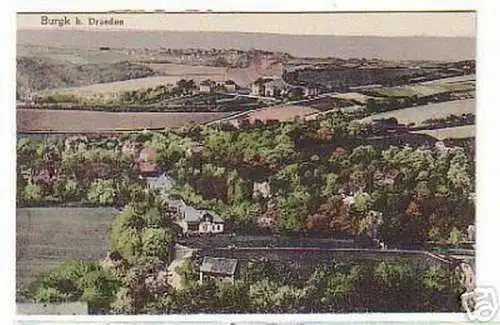 05551 Ak Burgk bei Dresden Totalansicht um 1920