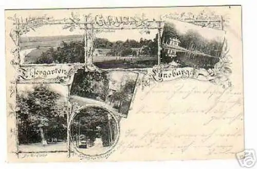 schöne Ak Gruss aus dem Thiergarten Lüneburg 1905