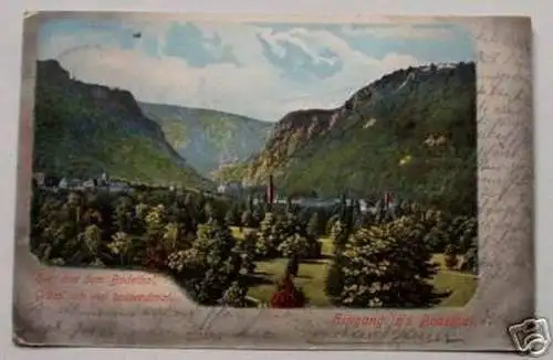 schöne Ak Harz Eingang ins Bodethal 1902