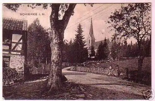 schöne Ak Schierke im Harz Strassenansicht 1920