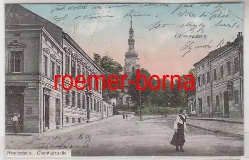 25166 Ak Neutitschein Nový Jicín Oberthorstrasse um 1910