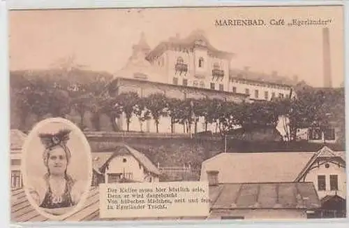 43402 Ak Marienbad Café "Egerländer" 1921
