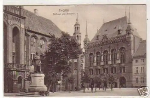 02919 Ak Thorn Rathaus und Artushof 1914