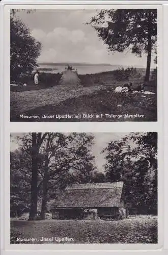 86249 Mehrbild AK Masuren - Insel Upalten mit Blick auf Thiergarterspitze 1933