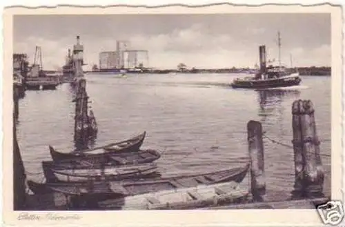 26063 Ak Stettin Oderpartie mit Booten um 1935
