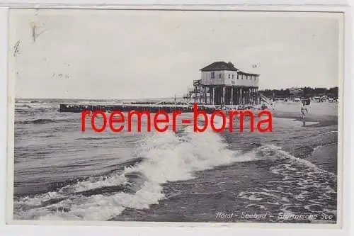 85031 Ak Horst (Niechorze) Seebad Stürmische See 1941