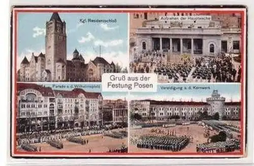 45631 Feldpost Ak Gruß aus der Festung Posen 1916