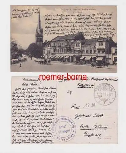 81603 Feldpost Ak Swinemünde Swinoujscie kleiner Markt 1917