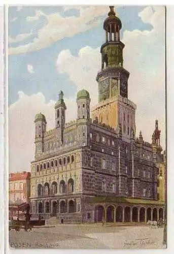 35127 Ak Posen Rathaus Verein Deutschtum Ausland um1940