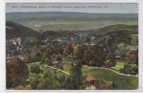 19952 Ak Hain im Riesengebirge Blick v.d. goldenen Aussicht 1916