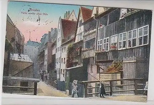 46456 Feldpost Ak Breslau Partie an der alten Ohle 1916