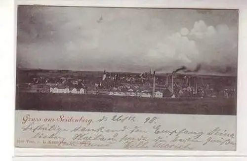 54726 Mondscheinkarte Gruss aus Seidenberg 1898