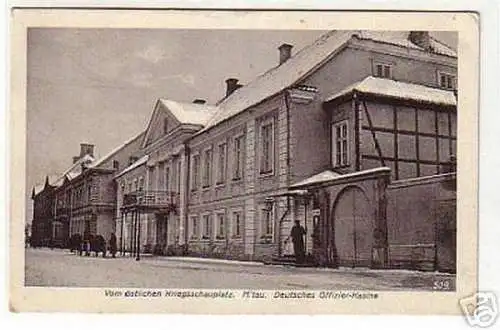 04842 Feldpost Ak Lettland Mitau Offizier Kasino 1916