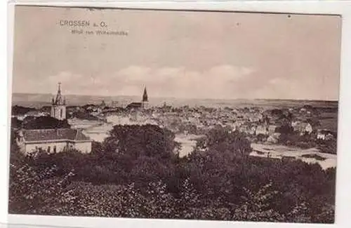 57540 Ak Crossen an der Oder Blick von der Wilhelmshöhe 1912