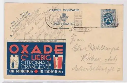 94061 Reklame Ganzsachen AK Oxade Cie Liebig Citronade in Tabletten Belgien 1933