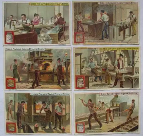 Liebigbilder Serie 464 "Die Glasindustrie" komplett 1900 (5/103547)