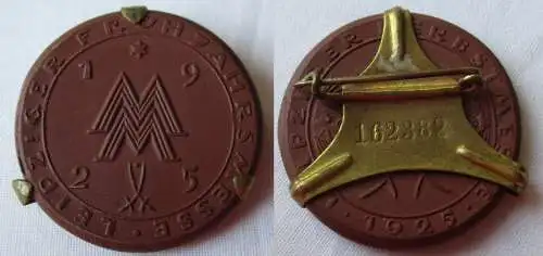 seltenes Porzellan Medaille Leipziger Frühjahrsmesse 1925 (156877)