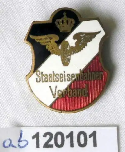 emailliertes Mitgliedsabzeichen Staatseisenbahner Verband um 1930 (120101)