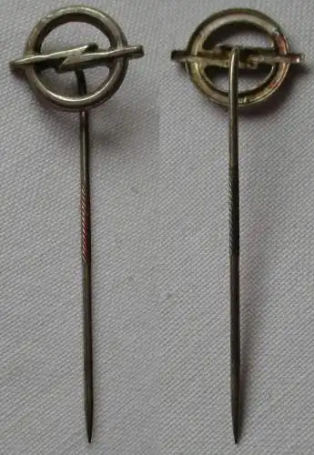 alte Anstecknadel Logo Fahrzeughersteller Opel um 1960 (134234)