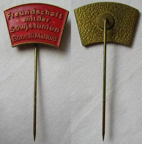 Anstecknadel Freundschaft mit der Sowjetunion Bonn 19.Mai 1973 BRD UdSSR /142272
