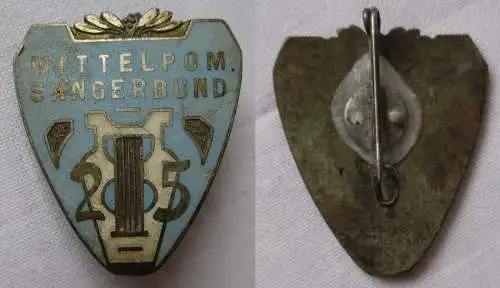 seltenes Abzeichen 25 Jahre Mittelpommerischer Sängerbund um 1910 (102480)