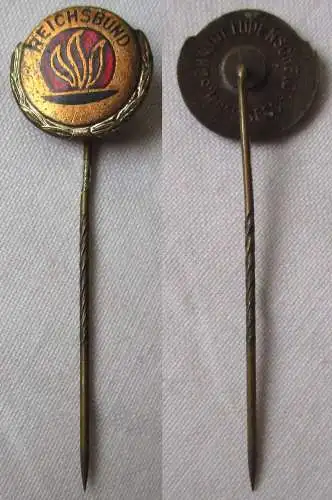 alte Anstecknadel Ehrennadel Bronze "Reichsbund" H. Schmidt Lüdenscheid (104716)