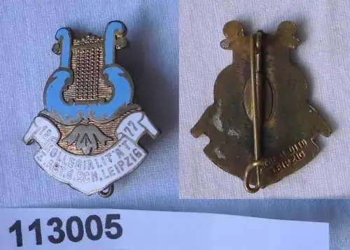 emailliertes Gesangsverein Abzeichen Leipzig Kollegialität 1877 (113005)