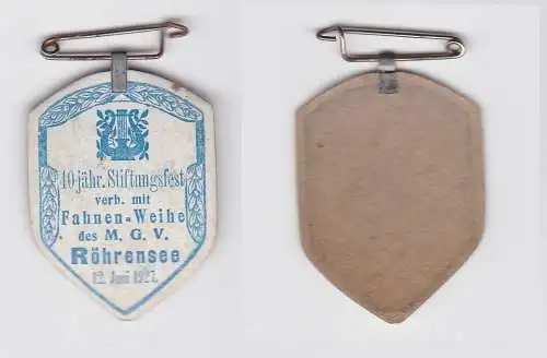 Abzeichen 40jähr. Stiftungsfest Männergesangsverein Röhrensee 12.6.1927 (132653)