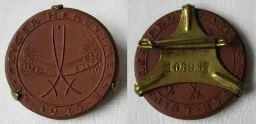 seltenes Porzellan Medaille Leipziger Frühjahrsmesse 1925 (131813)
