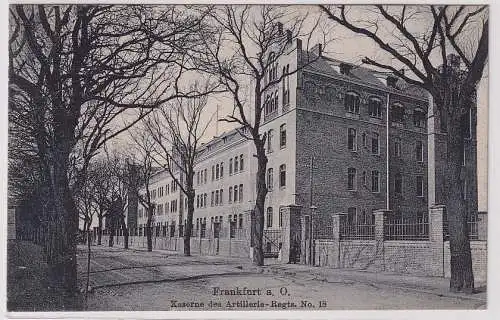 907793 Feldpost Ak Frankfurt a. O. - Kaserne des Artillerie-Regts.-No. 18 1916