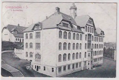 81712 Ak Crimmitschau i. S. - 2. Bezirksschule 1910