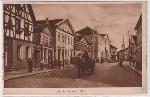 89166 Feldpost Ak Mitau - Accisenstraße 1917