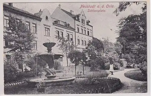 61543 Ak Neustadt a.d. Orla - Partie am Schlossplatz 1925