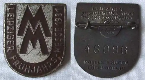 Messe Abzeichen Leipziger Frühjahrsmesse 1931 Einkäuferabzeichen (161335)