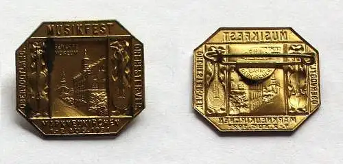 seltenes Abzeichen Obervogtländ. Orchester-Verband Markneukirchen 1931 (132990)