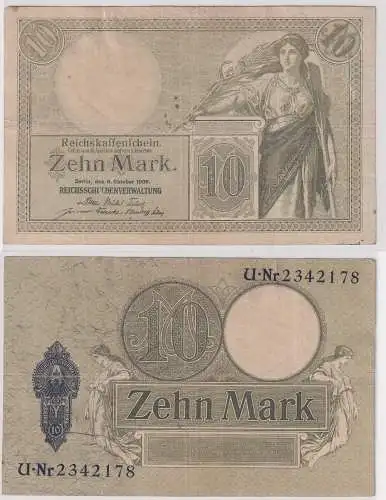 10 Mark Banknote Reichskassenschein Berlin 6. Oktober 1906 Ro. 27b (134306)