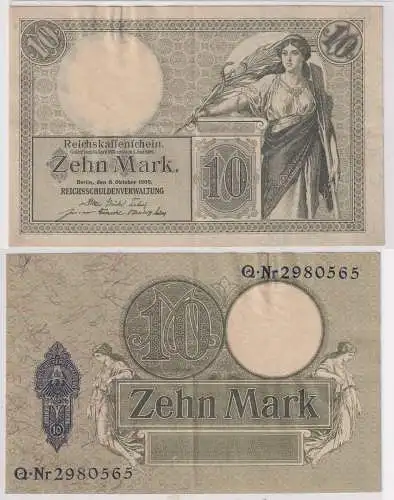 10 Mark Banknote Reichskassenschein Berlin 6. Oktober 1906 Ro. 27b (131870)