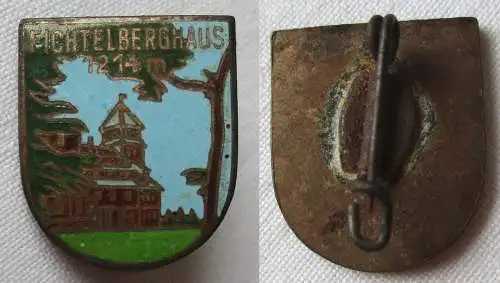 altes emailliertes Abzeichen Fichtelberghaus 1214 m (149136)