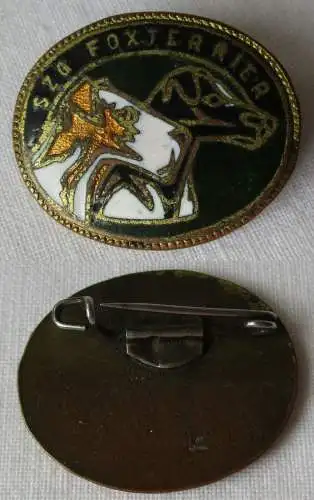 altes emailliertes Abzeichen SZG Spezialzuchtgemeinschaft Foxterrier (137271)