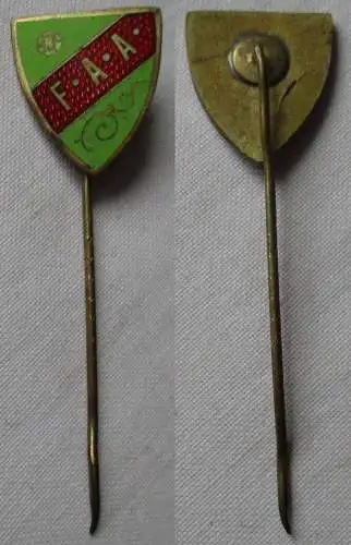 emaillierte Anstecknadel Vereinsabzeichen F.A.A. um 1930  (133316)