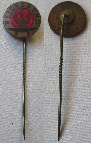 emaillierte Anstecknadel "Reichsbund" H. Schmidt Lüdenscheid (157025)