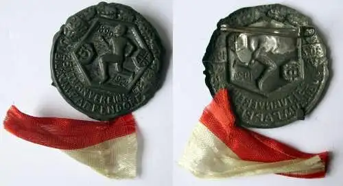 seltenes Blech Abzeichen 25j.Turnvereinsjubiläum Pappendorf 1899-1924 (132139)