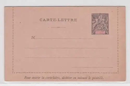 67445 seltener Ganzsachen Kartenbrief Neu Caledonien New Caledonie um 1900