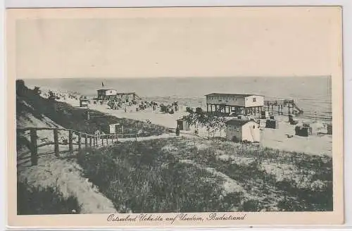 63753 AK Ostseebad Ückeritz auf Usedom - Badestrand mit Strandkörben