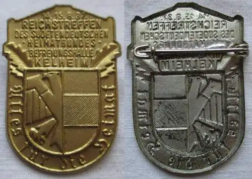 Abzeichen Reichstreffen des Sudetendt. Heimatbundes Kelheim 1937 (161971)