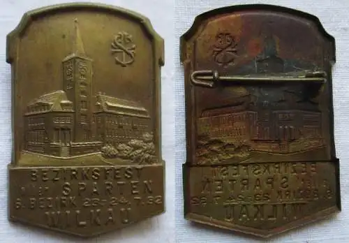 Abzeichen Bezirksfest aller Sparten 6. Bezirk Wilkau 23.-24. Juli 1932 (167568)